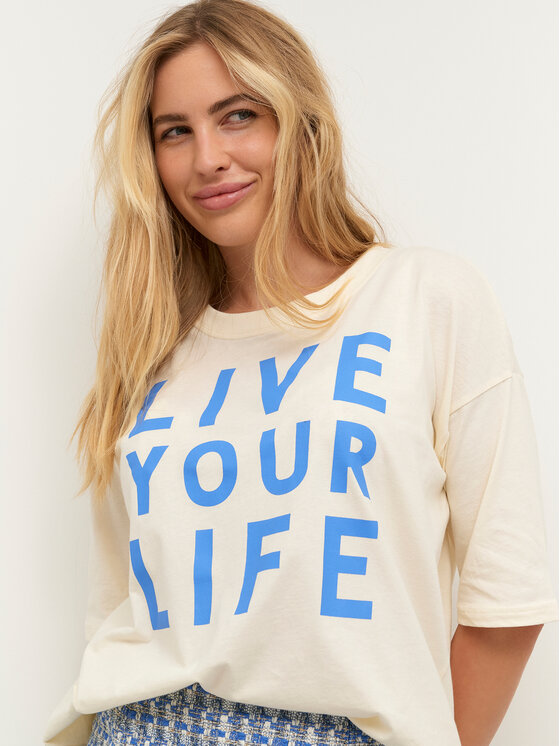 Kaffe Kaffe T-shirt Meridith 10507271 Bianco Oversize