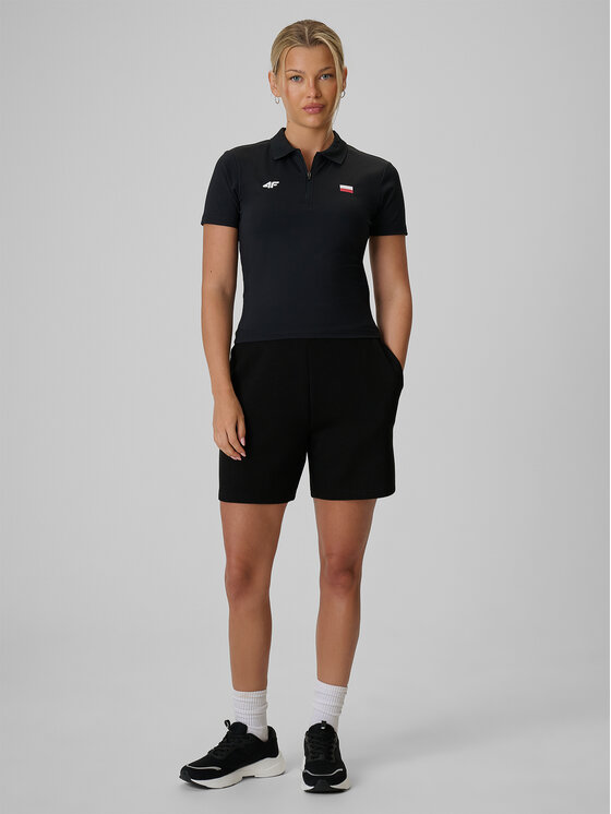4F 4F Szorty sportowe STREFA KIBICA Czarny Regular Fit