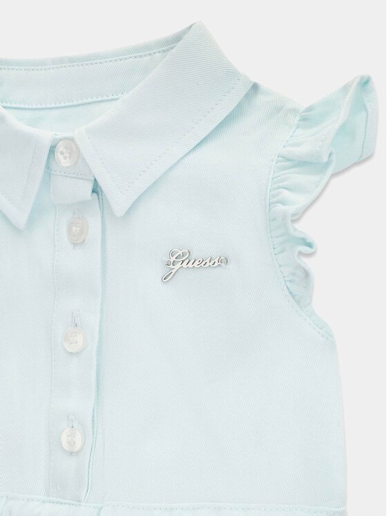 Guess Kids Guess Kids Vestito da giorno 181327 Celeste Classic Fit