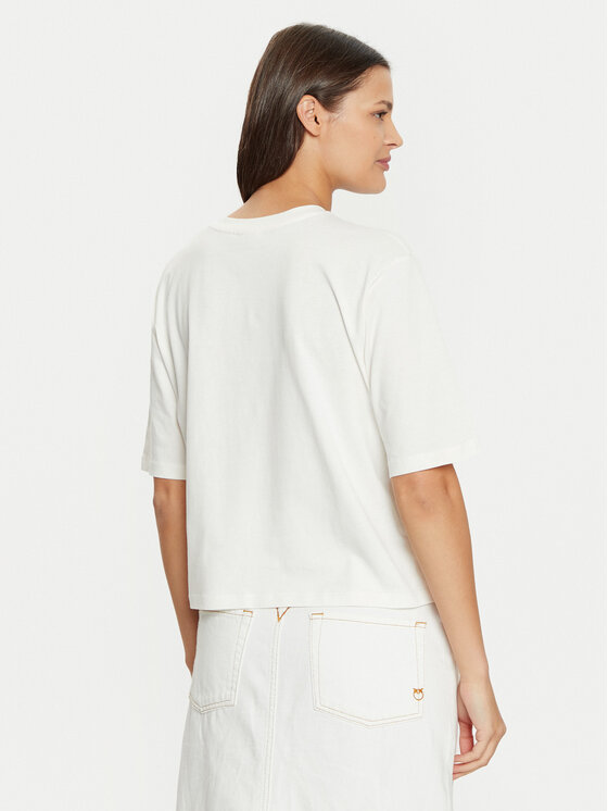 Guess Guess Marškinėliai V4YI06 I3Z14 Écru Boxy Fit