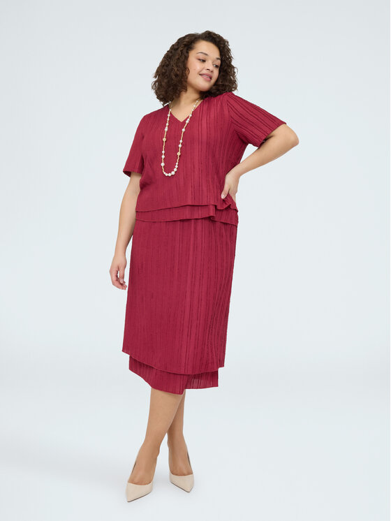 Fiorella Rubino Fiorella Rubino Gonna midi 1007L000527N026 Bordeaux Regular Fit