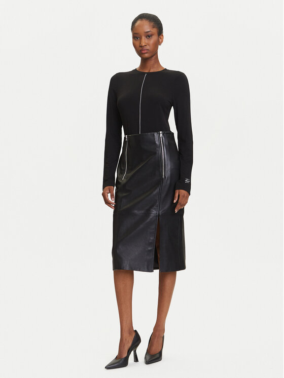 KARL LAGERFELD KARL LAGERFELD Särkpluus A3W17007 Must Slim Fit