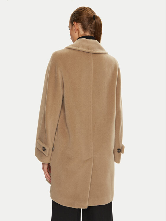 Marella Marella Vilnonis paltas Aprilla 2423016142 Ruda Regular Fit