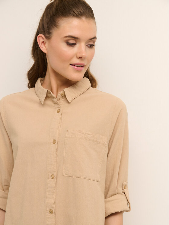 Kaffe Kaffe Camicia Naya 10506337 Beige Relaxed Fit