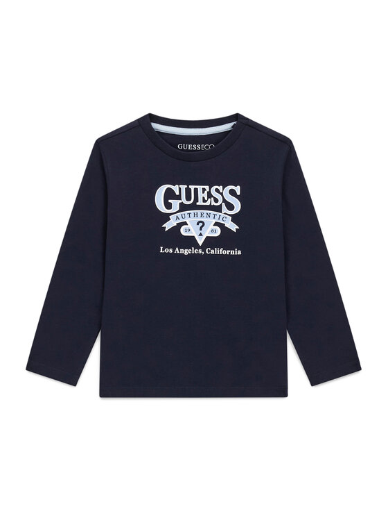 Guess Bluza N6YI12 K3800 Mornarsko modra Regular Fit
