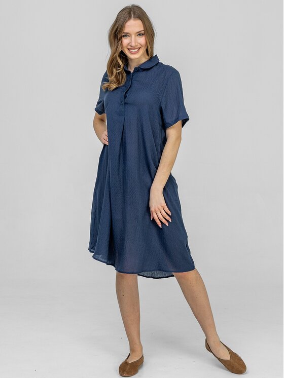 Perso Perso Sukienka letnia RBE266202F Granatowy Regular Fit