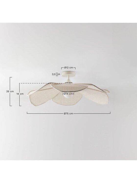MIAhome MIAhome Lampa sufitowa Benavid Ø75 cm Beżowy