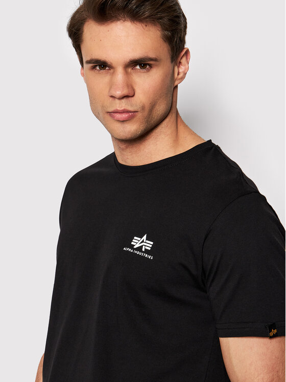 Alpha Industries Alpha Industries Tričko Backprint 128507 Čierna Regular Fit