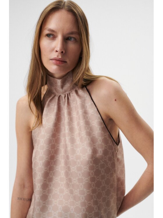 MARI PRETI MARI PRETI Top MONOGRAM M Beżowy Regular Fit