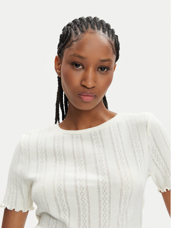 Noisy May Noisy May T-shirt Judy 27027990 Bijela Slim Fit