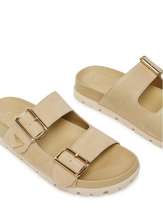 Guess Guess Klapki FLTFST SUE03 Beżowy