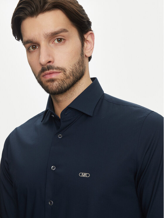 Michael Kors Michael Kors Krekls MK0DS01288 Tumši zils Slim Fit