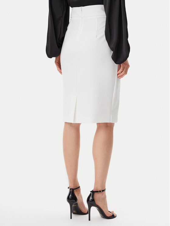 Artigli Artigli Pouzdrová sukně ACGO000902 Écru Slim Fit