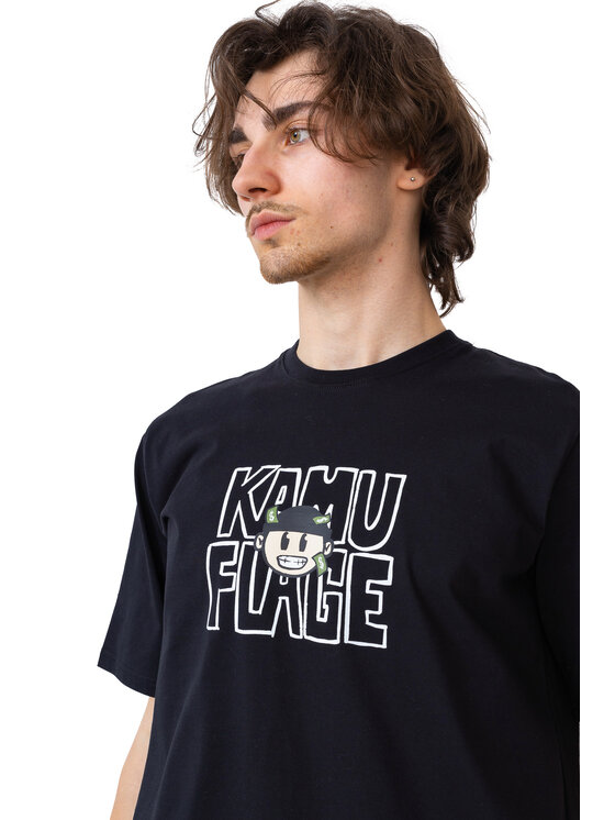 Kamuflage Kamuflage T-Shirt Cashout Czarny Comfortable Fit