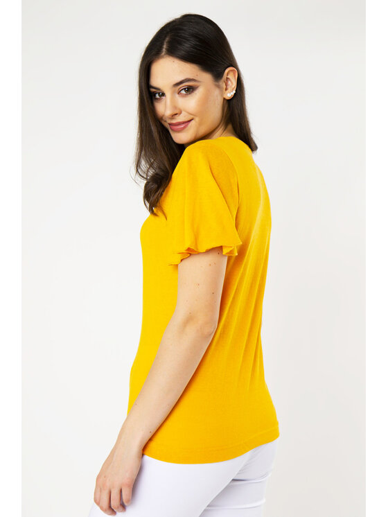 QUIOSQUE QUIOSQUE Blúzka 22-TD-BS12 Oranžová Regular Fit