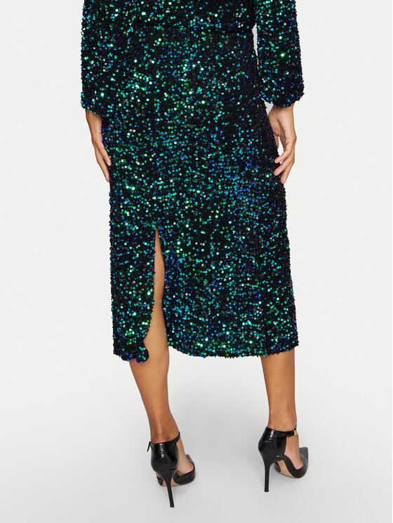Vila Vila Midi szoknya Faith 14102263 Zöld Regular Fit