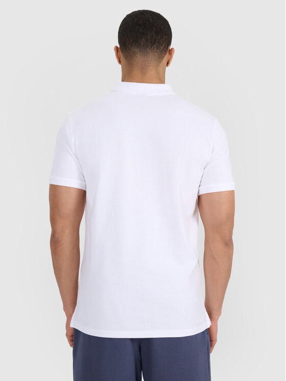 4F 4F Polokošeľa 4FWSS25TPTSM704-10S Biela Regular Fit