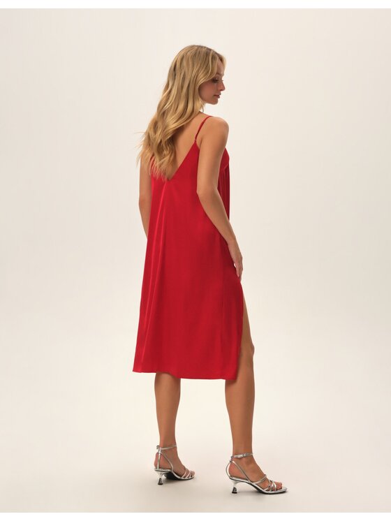 Esotiq Esotiq Koszula nocna 42089 Czerwony Regular Fit