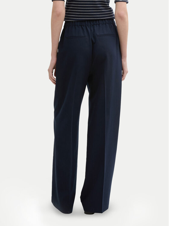 Tom Tailor Denim Tom Tailor Denim Spodnie materiałowe 1045693 Granatowy Regular Fit