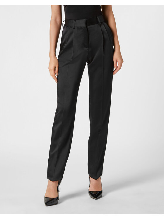 PHILIPP PLEIN PHILIPP PLEIN Spodnie materiałowe 19197 Czarny Regular Fit