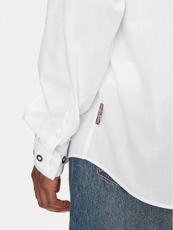 Just Cavalli Just Cavalli Koszula 78OAL2A0 Biały Relaxed Fit