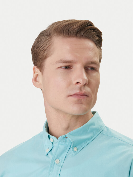 Tommy Hilfiger Tommy Hilfiger Camicia MW0MW42630 Turchese Regular Fit