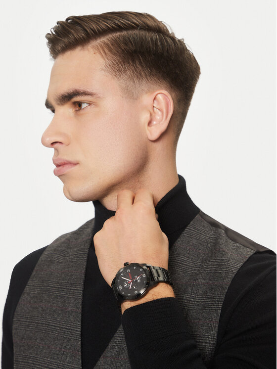 HUGO Hugo Ročna ura Grip 1530279 Črna