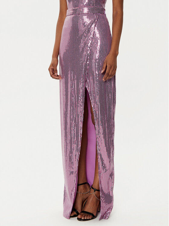 Fracomina Fracomina Fustă maxi FQ24WG3001W66701 Violet Slim Fit