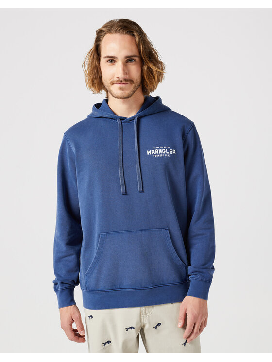Wrangler Wrangler Felpa Graphic Hoodie Blu scuro Regular Fit