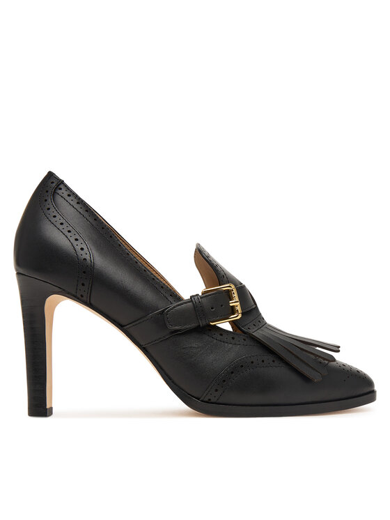 LAUREN RALPH LAUREN LAUREN RALPH LAUREN Pusbačiai Colleen Perforated Calfskin Kiltie Pump 802P02364002 Juoda