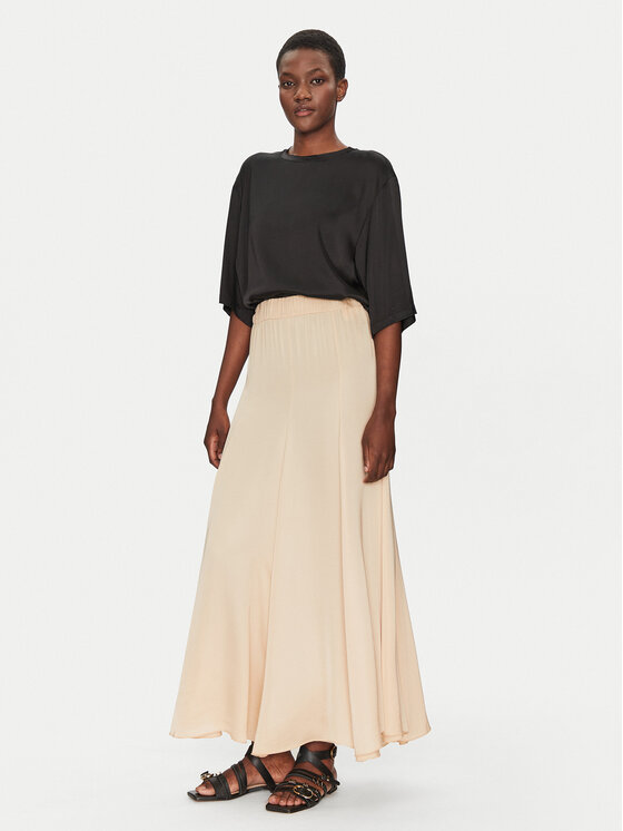 ViCOLO ViCOLO Maxi szoknya TD0004 Bézs Regular Fit