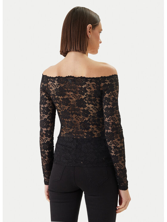 Morgan Morgan Bluse 251-TKISS Schwarz Slim Fit