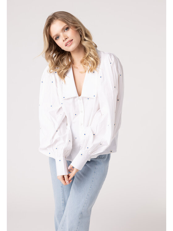 LAURELLA LAURELLA Bluzka Laurella 2VA003140 Biały Regular Fit