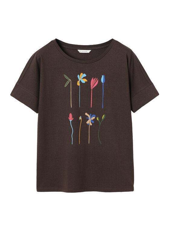 TATUUM TATUUM T-Shirt MONKI Hnědá Classic Fit