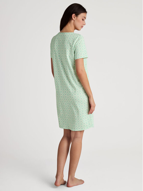 Calida Calida Noční košile 36054 Zelená Comfortable Fit