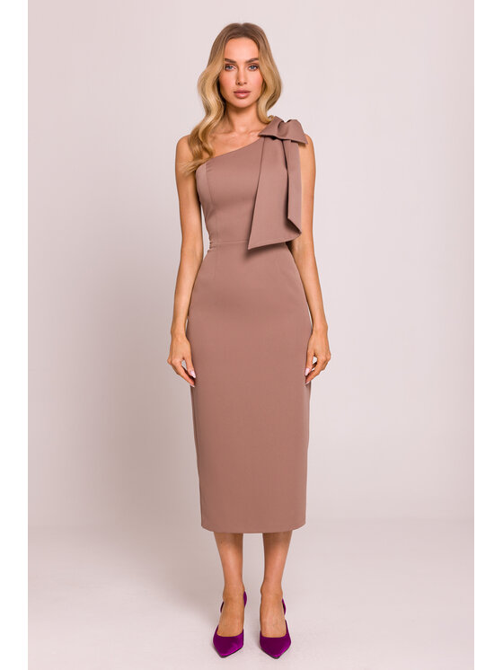 Made of Emotion Made of Emotion Sukienka wieczorowa M847 Brązowy Premium Fit