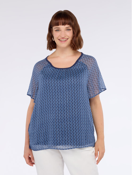 Fiorella Rubino Fiorella Rubino T-shirt G01IL008806N0Z4 Blu Regular Fit