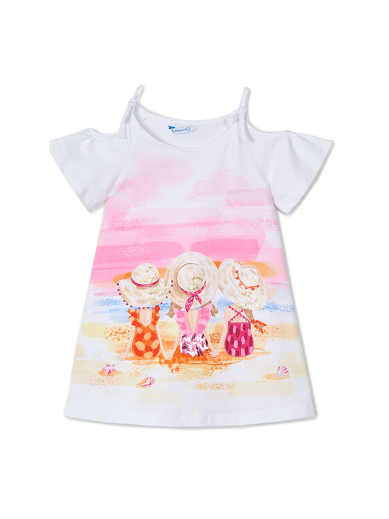 Mayoral Vestito estivo 3963 Bianco Regular Fit, taglia : 2Y