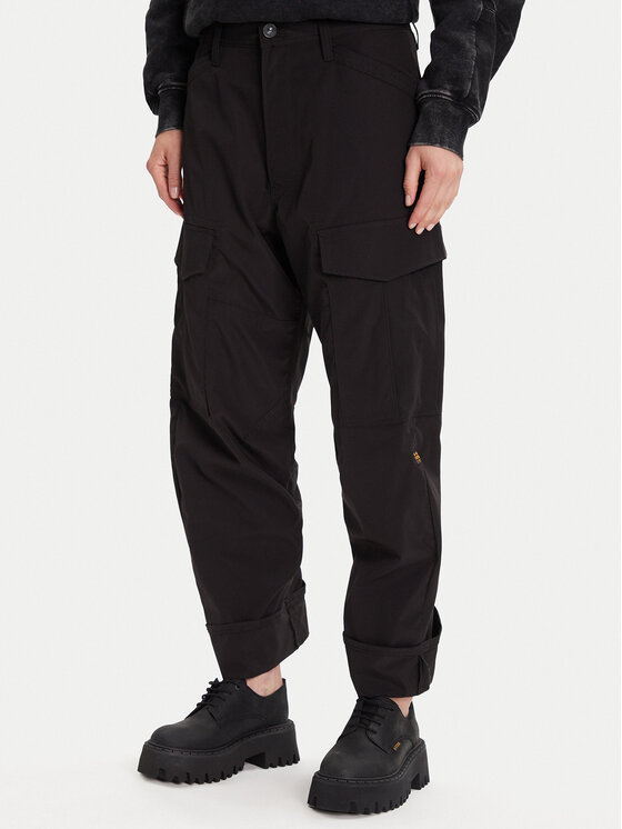 G-Star Raw G-Star Raw Hlače Cargo 3D D27022-D909 Crna Boyfriend Fit