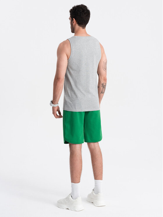 Ombre Ombre Tank top OM-TSBT-0192 Šedá Regular Fit