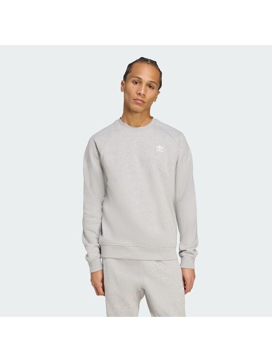 adidas adidas Longsleeve Trefoil Essentials Crew Szary Regular Fit