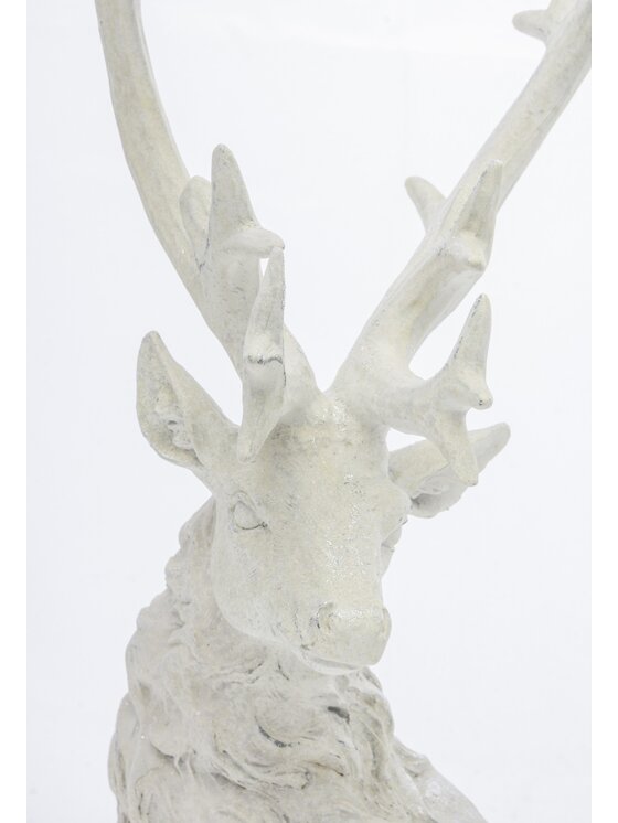 MIAhome MIAhome Figurka leżącego jelenia KARGU-3 Biały