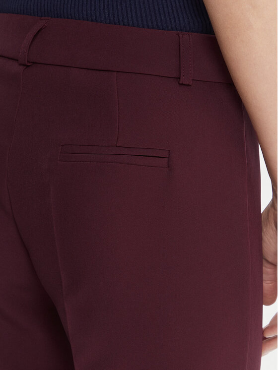 Maryley Maryley Ženske hlače 25IB52Z/M17/43BU Bordo rdeča Regular Fit