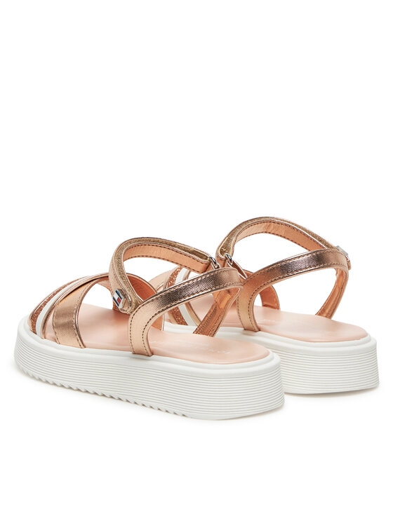 Tommy Hilfiger Tommy Hilfiger Sandały Sandal T4A2-33800-0569 M Różowe złoto
