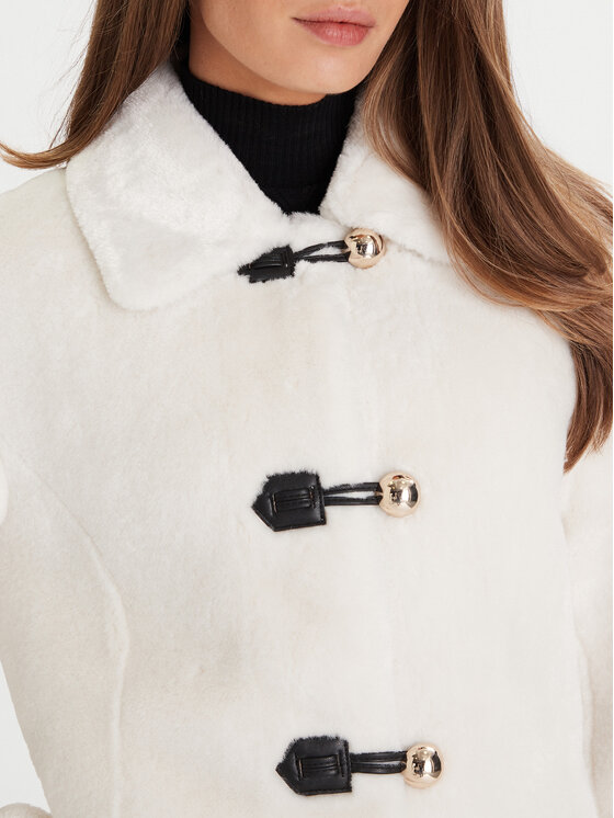 Morgan Morgan Cappotto in shearling 252-GSIXTY Beige Loose Fit