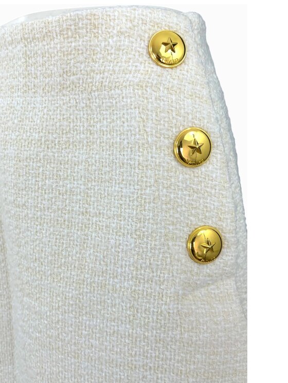 PINKO PINKO Φούστα Flan gonna tweed Λευκό Slim Fit
