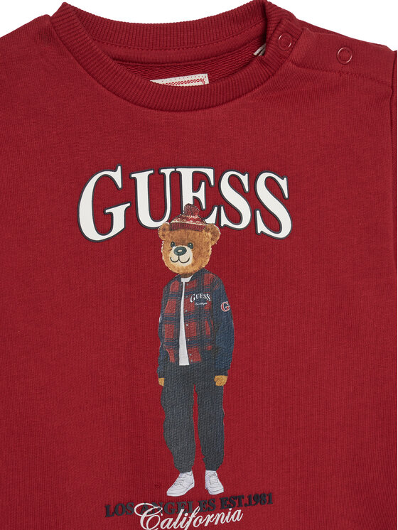 Guess Guess Суитшърт N6BQ03 K6112 Тъмночервен Regular Fit