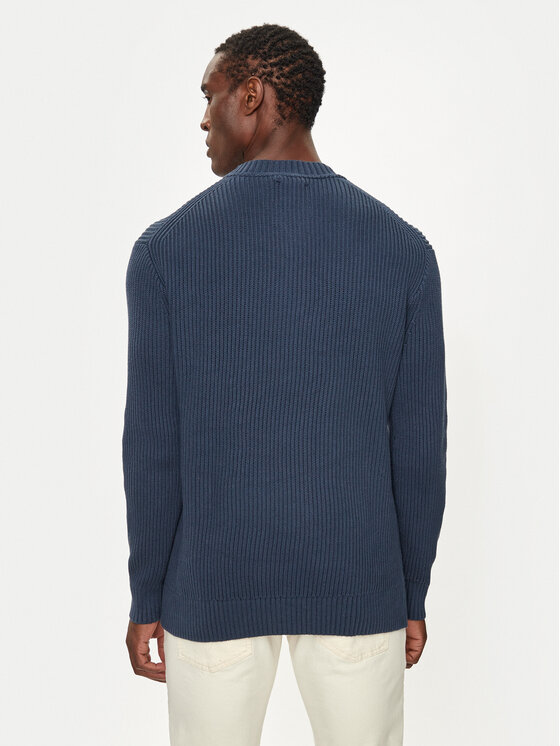 Calvin Klein Jeans Calvin Klein Jeans Sweter Linear J30J326888 Granatowy Relaxed Fit