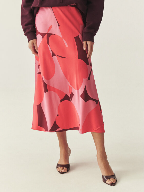 TATUUM TATUUM Spódnica maxi LILA Czerwony Close Fit