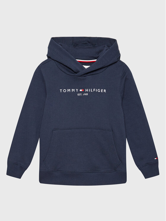 Tommy Hilfiger Džemperis ar kapuci Essential KS0KS00213 M Tumši zils Regular Fit